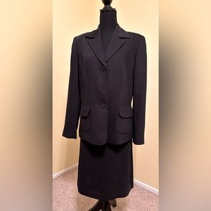 Jones Wear 2-piece Black with Tiny White Polka Dots Suit